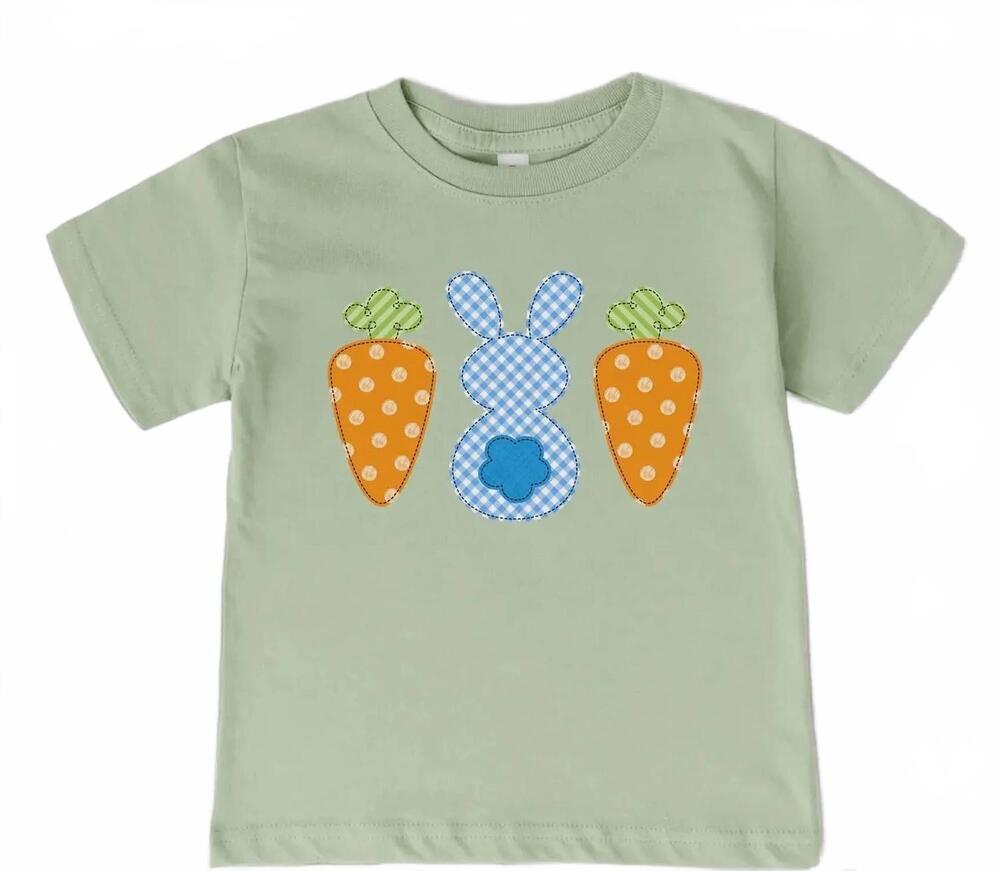 NEW PAINTED SKIES kid's easter tee in sage